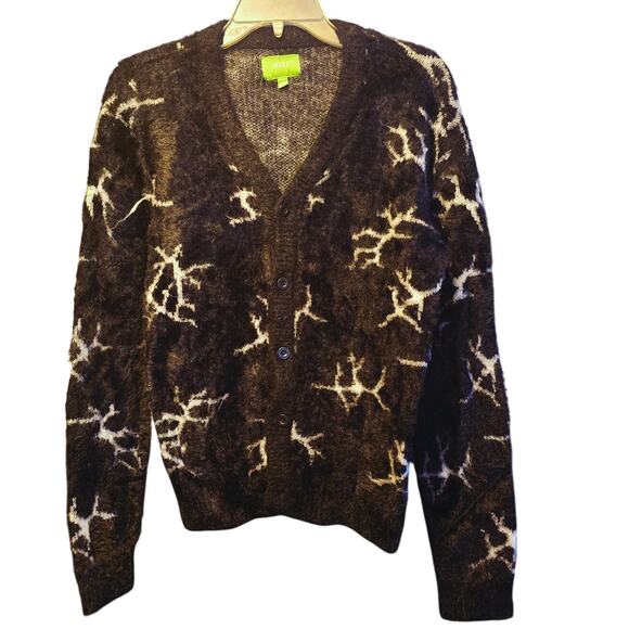 HUF lightning fuzzy cardigan mens medium - Picture 1 of 5